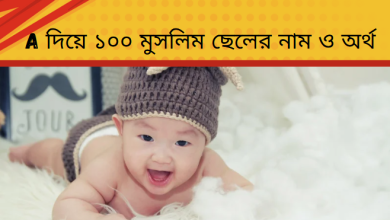 A দিয়ে ১০০ মুসলিম ছেলের নাম ও অর্থ